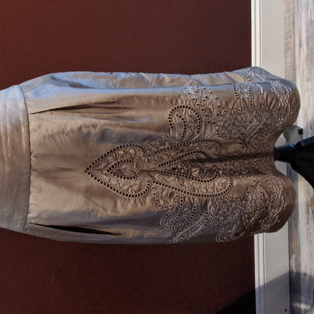 Nic + Zoe bronze metallic skirt